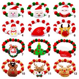 Accessoires 12 pièces collier de chien collier de chien de noël noeuds papillon pour petits chiens de grande taille noeuds papillon de noël chien toilettage accessoires pour animaux de compagnie S/M/L/XL