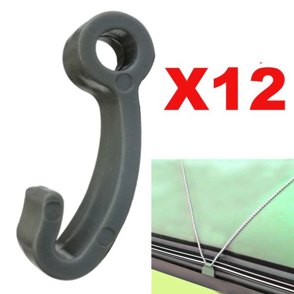 Accesorios 12 piezas de plástico Snap Snap Hooks Clips para una balsa marina de pesca desatable para botes.