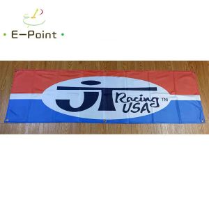Accessoires 130GSM 150D matériel JT Racing USA bannière 1.5ft * 5ft (45*150cm) taille pour drapeau de maison décor intérieur extérieur yhx104