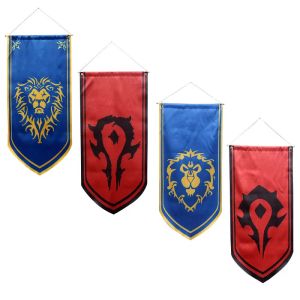 Accesorios 130x57cm decoración del hogar Banner bandera Dacron juego de Cosplay para el hogar batalla colgante película Anime pared Bar KTV decoración Banner