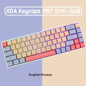 Accessoires 132Key schattige marshmallow Engelse Koreaanse keycaps voor mechanisch toetsenbord MX Switch PBT Dye Sublimation XDA Profiel KeyCap