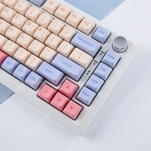 Accessoires 132key Keycap de profil d'anglais de guimauve mignon