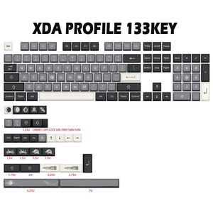 Accessoires 133 Key Keycaps APOLLOPS PBT XDA KEYCAP pour DZ60 / RK61 / 64 / GK61 / 68/75/84/980/104 Clavier mécanique GMK Cap