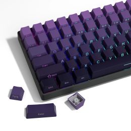 Accessoires 136 Key Shine Through Purple PBT dubbele schot Sidelit Backlit KeyCaps voor MX Mechanical Toetsenbord 108 96 87 NJ80 84 68 64 61