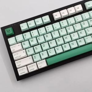 Accesorios 136 Capas de teclas Verdes y blancos Bosque perdido XDA PBT Sublimación Térmica Tecleta mecánica Diy Teclado