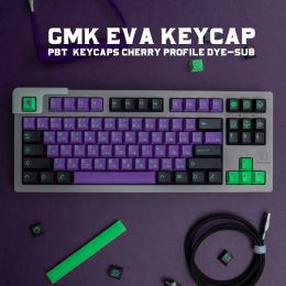 Accessoires 136 touches Dyesub Keycap Profil de cerise Keycaps anglais pour MX Switch Mechanical Keyboard GMK CLONES MECHA01 EVA CUSTUS