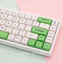 Accessoires 137Key Avocado Milk KeyCaps PBT Sublimation XDA Zeer mechanische toetsenbord KeyCaps Japanse en Engelse volledige ronde Keycaps 61