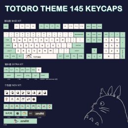 Accessoires 145 touches / SET TOTORO KEYCAPAPS PBT PBT CAPILES SUBBABLE COUPS XDA Profil Keycap pour MX Switch Mechanical Clavier