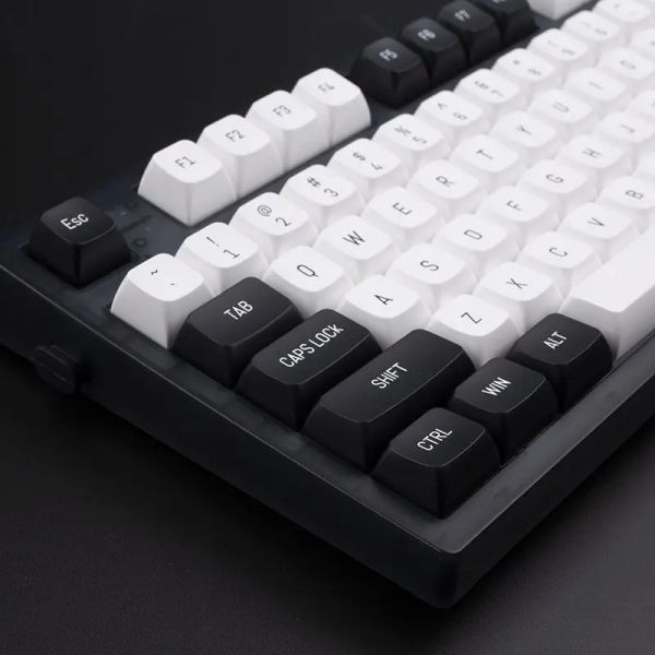 Accessoires 149 Key Bow PBT Keycaps DoubleShot Black blanc CSA Profile Cap pour Cherry MX Switches 61/84/104 Clavier de jeu mécanique