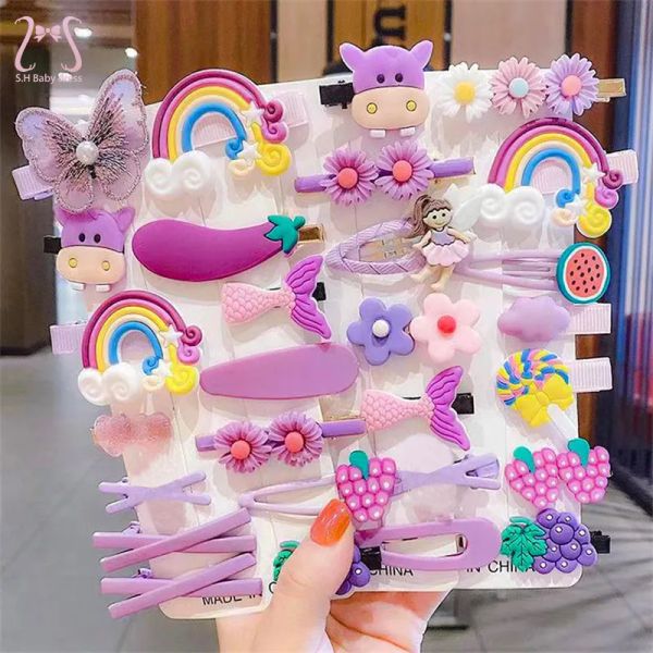 Accesorios 14 piezas/set de niñas para niñas clips de horquilla