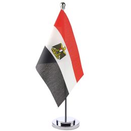 Accessoires de bureau égyptien 14x21cm, bannière de petit pays, salle de réunion, Table de réunion, poteau debout, drapeau National égyptien
