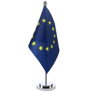 Accessoires 14x21cm drapeau de bureau de l'union européenne bannière l'ensemble de drapeaux d'armoire de l'ue
