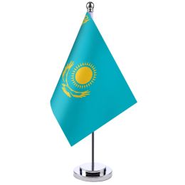 Accessoires 14x21cm Bureau Vlag Van Kazachstan Banner Vergaderkamer Tafelstandaard Paal De Kazachse Kast Kast Vlag Set Vergaderruimte Decor
