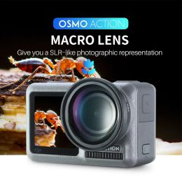 Accessoires 15x Macro Magro pour DJI Osmo Action 15 fois lens d'objectif Osmo Sports Camera Macro d'objectif Magnification Close Up Filtre Accessoires