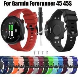 Accessoires 16 couleurs bracelet bracelet pour Garmin Forerunner 45 45S remplacement en Silicone montre intelligente accessoires de bracelet de montre de mode