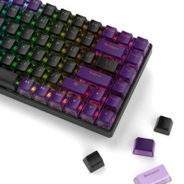 Accessoires 165 Clé Purple Black Pudding PBT KEycaps Double Shot Profile Keycap Profile Set pour 100%, 75%, 65%, 60% Clavier mécanique de jeu