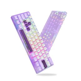 Accessoires 165 touches Purple Pudding PBT Keycaps Key Set Double Shot OEM Custom DIY Keycap pour Womier WK61 Anne Pro2 TM680 clavier mécanique