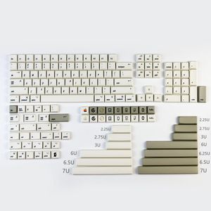 Accessoires 166 touches / Set White Retro Style PBT Dye Keycaps Subbed For MX Switch Mechanical Keyboard XDA Profil Capes de clé japonaise