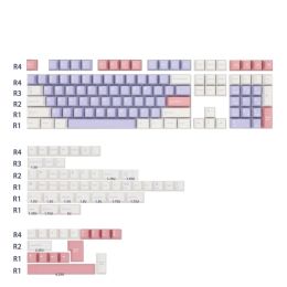 Accessoires 169 toetsen/Set GMK Lavender Violet KeyCaps PBT Double Shot Key Caps Cherry Profile KeyCap met ISO Enter voor mechanisch toetsenbord