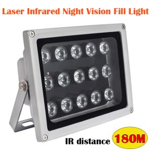Accessoires 180m IR Distance Illuminators Licht LED Laser Infraroodlamp 15 -stcs Array LED IP65 Waterdichte nachtzicht Vullicht voor CCTV -cam