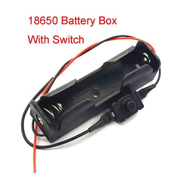 Accessoires 18650 Boîte de batterie 18650 Boîte de batterie avec interrupteur 1 boîte de batterie au lithium 3,7 V Boîte de rangement de batterie 18650