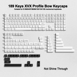 Accessoires 189 Key Bow White Black XVX Profiel PBT KeyCaps Aangepaste DoubleShot Key Cap voor Cherry MX Switches Mechanical Gaming Toetsenbord