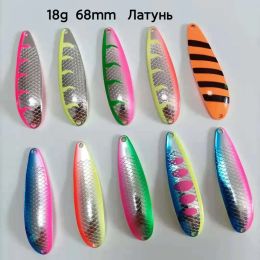 Accessoires 18G Copon Spoon Fishing Lures de pêche 18g 68 mm Épaisseur de pêche 2 mm