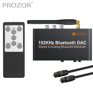 Accessoires 192KHz Bluetooth compatible DAC Converter Converter Digital Coaxial Toslink to Analog Stéréo L / R RCA 3,5 mm Jack Adaptateur