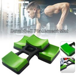 Accessoires 1pair Dumbbell Bracket Plaatsing Frame Standaardvloerbescherming Fitness Trainingsinrichting voor huishoudelijke gymgewichtsoefening