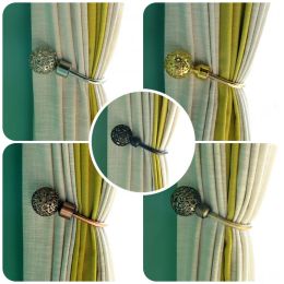 Accesorios 1 unids nuevo grande elegante cortina retención metal corbata borla brazo gancho bucle soporte en forma de U ventana redonda decoración de la pared suspensión 2023