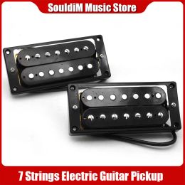 Accessoires 1set 7 Critres de guitare électrique Pickup Humbucker Double Coil LP Pickups de guitare électrique Prise de pont à cou avec le cadre d'installation