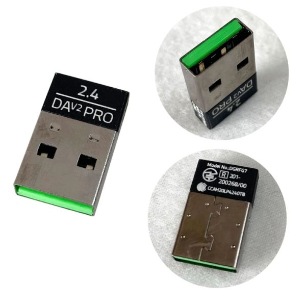 Accesorios Receptor USB de 2.4GHz Receptor inalámbrico Dongle Adaptador USB para Razer Deathadder V2 Pro Wireless Gaming Mouse Keyboard