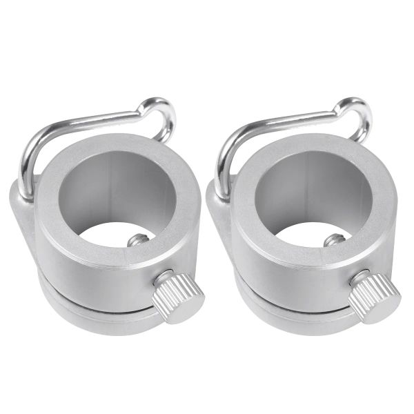 Accesorios 2 PCS/Set Clip de orificio Kit de montaje en mástil de bandera Mosquetón Anillo de mástil giratorio Solapa inoxidable Anillos de montaje de aleación de aluminio Metal