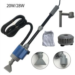 Accessoires 20/28W Elektrisch aquarium Vistank Waterverandering Pomp Aquarium Reinigingsgereedschap Waterwisselaar Gravel reiniger sifon filterpomp