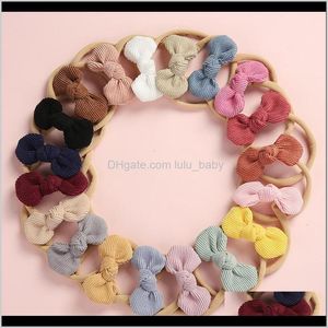 Accesorios de la cinta de plata 20 Pcslot Corduroy Nudo Bow Nylon Diademas o pinzas para el cabello Baby Shower Gift Y200710 Boze9 Es5Un