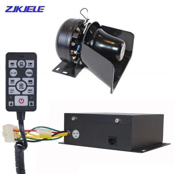 Accesorios 200W 12V Sirens de policía 9 tonos Advertencia de automóvil Alarma Control de control de luz Sistema de emergencia PA de emergencia para automóvil