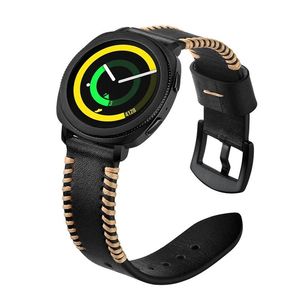 Accessoires 20 mm of 22 mm handgemaakte lijn lederen horlogeband bandjes voor Samsung Gear S3 S2 Classic Sport huawei watch 2 Pro Fhxby