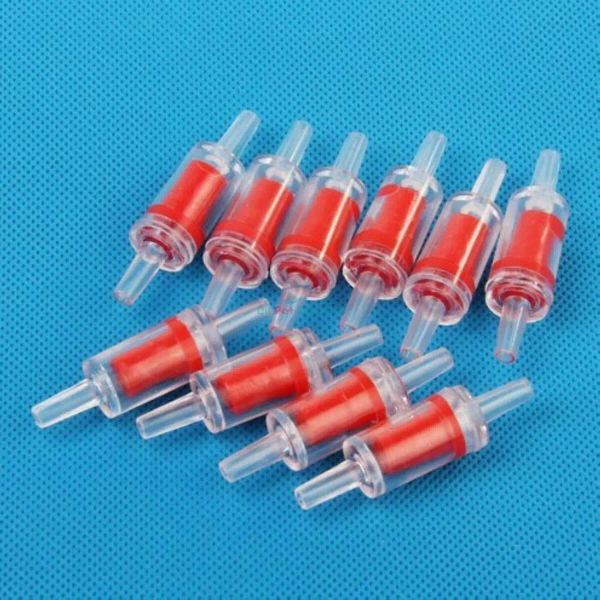 Accessoires 20 pièces rouge clapet anti-retour unidirectionnel Co2 pompe à Air d'aquarium Diode d'air arrêt fournitures pour animaux de compagnie