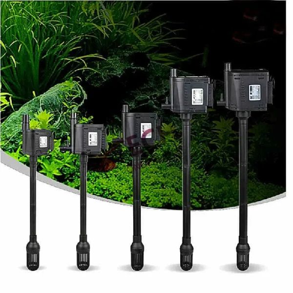 ACCESSOIRES 220240V 6W 12W 20W 25W 45W SUNSUN 3 IN 1 POMPE SUPMERIBLE MULTIFURITÉS + FILTRE + Ajouter de l'oxygène pour aquarium