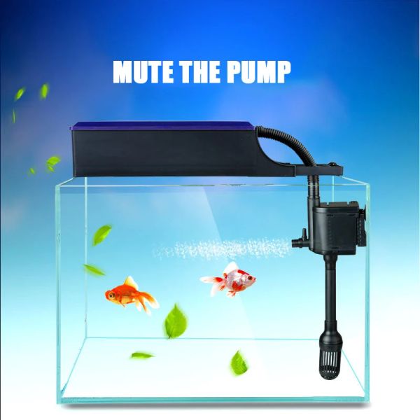 Accessoires 220240V Aquarium Filtre de réservoir de poisson Pompe d'aquarium 12W avec une boîte à goutte à goutte de filtre Pompe en circulation silencieuse