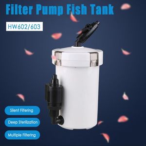 Accessoires 220V Aquarium Fish Tank Réservoir de filtre externe Pompe à baril muet pratique 10 types de choix ménage avec mousse nouveau style