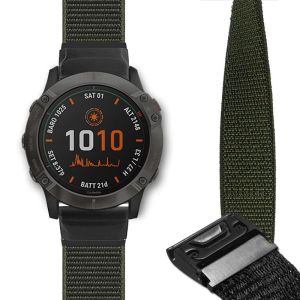 Accesorios 26 mm 22 mm Ajuste rápido para Fenix 6X/Fenix 5X Correa de reloj Lazo de nailon liviano Correa deportiva suave de secado rápido para Garmin Fenix 5