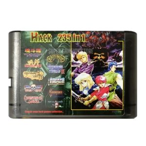 Accessoires 2G Bit Card de jeu Hack 235 Jeux chauds dans une cartouche pour Megadrive Genesis Consoles 235 en 1 carte de jeu pour la console Sega