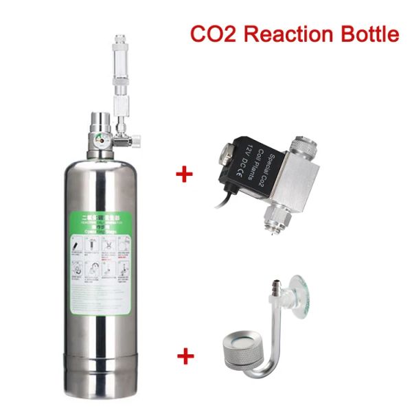 Accessoires Kit de système de générateur de CO2 pour aquarium double 2L Système de générateur de cylindre de CO2 avec électrovanne Diffuseur de bulles Dioxyde de carbone