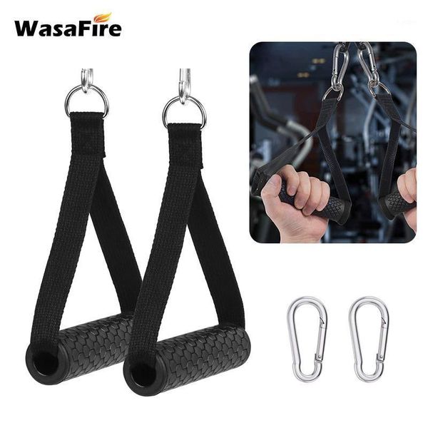 Accessoires 2 pièces poignées de bande de résistance robustes avec mousqueton fixation de poignée d'exercice antidérapante pour l'entraînement de remise en forme en salle de sport