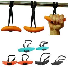 Accesorios 2 unids multifuncional arco agarre fitness banda mango gimnasio pull up fuerza entrenamiento manijas portátil