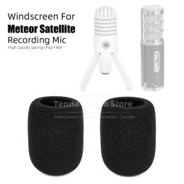 Accessoires 2 stks voorruitenmicrofoon spons anti -ruis pop filter opname microfoon dekschuim voor samson satellietmeteoor USB mike voorruit