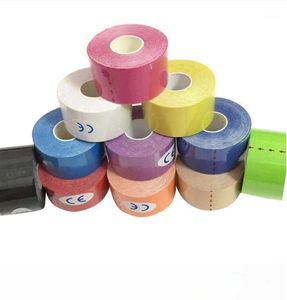 Accessoires 2 stuks 5 M Waterdichte Ademend katoenen Kinesiologie Tape Sport Elastische Roll Adhesive Care Knie elleboog