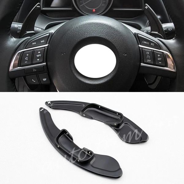 Accesorios 2X engranaje de coche DSG extensión de paleta de cambio de volante apto para Mazda 3 6 CX3 CX4 CX5 MX5 accesorios de cubierta de palanca de cambios