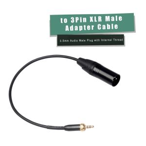 Accessoires Plug masculin audio 3,5 mm avec fil interne à 3pin xlr Câble adaptateur mâle pour Sony D12 / D21 pour les microphones sans fil Sennheiser
